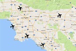 Los Angeles Area Airports Map | Images and Photos finder