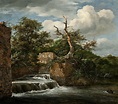Landscape with a Mill-run and Ruins Painting by Jacob van Ruisdael