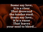 THE ROSE (Lyrics) - BETTE MIDLER - YouTube