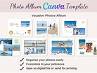 Digital Photo Album Canva Template for Holiday Travel Photo Scrapbook ...