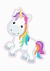 Unicornio colorido fundo transparente png