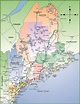 Map of Maine coast - Ontheworldmap.com