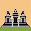 outline simplicity drawing of angkor wat landmark 3328003 Vector Art at ...