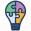 Solution Icon - Download in Colored Outline Style