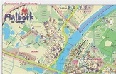 Touristischer Innenstadtplan von Marienburg/Malbork (Polen) (de)