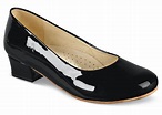 Anna Black Patent Low Heel | Hitchcock Wide Shoes