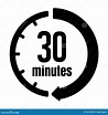 Clock , Timer ,time Passage Icon / 30 Minutes Vector Illustration ...