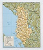 Large detailed political and administrative map of Albania with relief ...