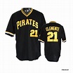 Authentic Roberto Clemente Men's Pittsburgh Pirates Black Throwback Jersey