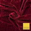 Material de tela de terciopelo liso suave rojo profundo | Etsy