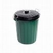 78025 Plastic Garbage Bin And Lid 55Lt Green | Winc