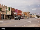 Main street in downtown Haskell, Texas, hometown of Texas first lady ...