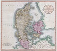 Mapa grande de edad detallado de Dinamarca con ciudades - 1801 ...