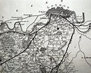 SURREY & LONDON Original Antique Lithographed County Map British ...