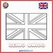 Dibujo de la bandera del Reino Unido para imprimir y pintar