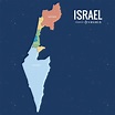 Descarga Vector De Mapa De Distritos De Color De Israel