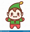 Isolated Happy Elf Cartoon Kawaii Stock Vector - Illustration of party ...