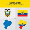Ecuador Mapa Bandera Y Escudo Nacional PNG , Continentes, Países, Mapa ...