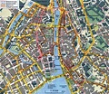 Large detailed road map of Zurich city center. Zurich city center large ...