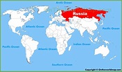 Russia location on the World Map