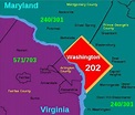 Washington dc código de área de mapa - Dc código de área de mapa ...