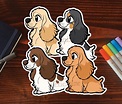 American Cocker Spaniel Sticker Chibi Puppy Dog Vinyl - Etsy Canada