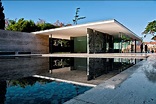 Barcelona Spain. The Barcelona Pavilion, designed by Ludwig Mies van ...