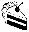 Collection of Cakes PNG Black And White. | PlusPNG