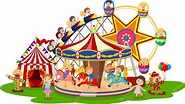 Premium Vector | Cartoon amusement park