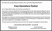 Traueranzeigen von Hannelore Fischer | Trauer-in-NRW.de