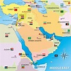 Middle east map with flags. Graphic elaboration middle east map with ...