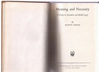 Meaning and Necessity: A Study in Semantics and Modal Logic: Rudolf ...