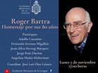 Roger Bartra, homenaje por sus 80 años de vida - COMECSO