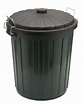 75 Litre Green Plastic Garbage Bin with Lid - PowerVac