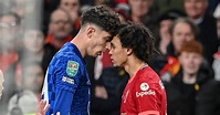 Watch: TAA and Havertz booked after squaring off in League Cup final