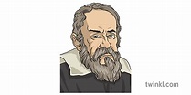 Galileo Galilei Dibujo - Twinkl
