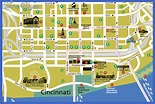 Cincinnati Map Tourist Attractions Map Travel Holiday Vacations ...