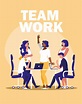 business people teamwork in the workplace 689218 Vector Art at Vecteezy