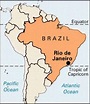 Brazil map Rio de Janeiro - Rio de Janeiro in brazil map (Brazil)