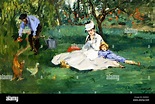 Die Familie Monet in ihrem Garten in Argenteuil - von Claude Monet ...