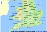 Map Of England With Towns Cities And Villages | haltehembrug