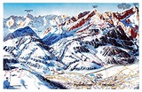 Large detailed old piste map of Garmisch-Partenkirchen Ski Resort ...