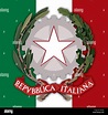 Italy coat of arms and flag, official symbols of the nation Stock ...