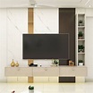 Modern TV Unit Design With Fluted Panels | Livspace