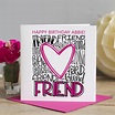 Best Friend Birthday Card By Lisa Marie Designs | notonthehighstreet.com