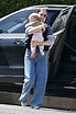 rooney mara arrives at her sister kate's house with her baby son river ...