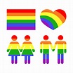 Vector rainbow gay LGBT rights icons and symbols By Microvector ...