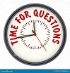 Time for Questions. Clock with Text Stock Illustration - Illustration ...