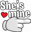 She is mine matching shirts for couples - TenStickers