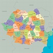 Map of Romania 2811538 Vector Art at Vecteezy